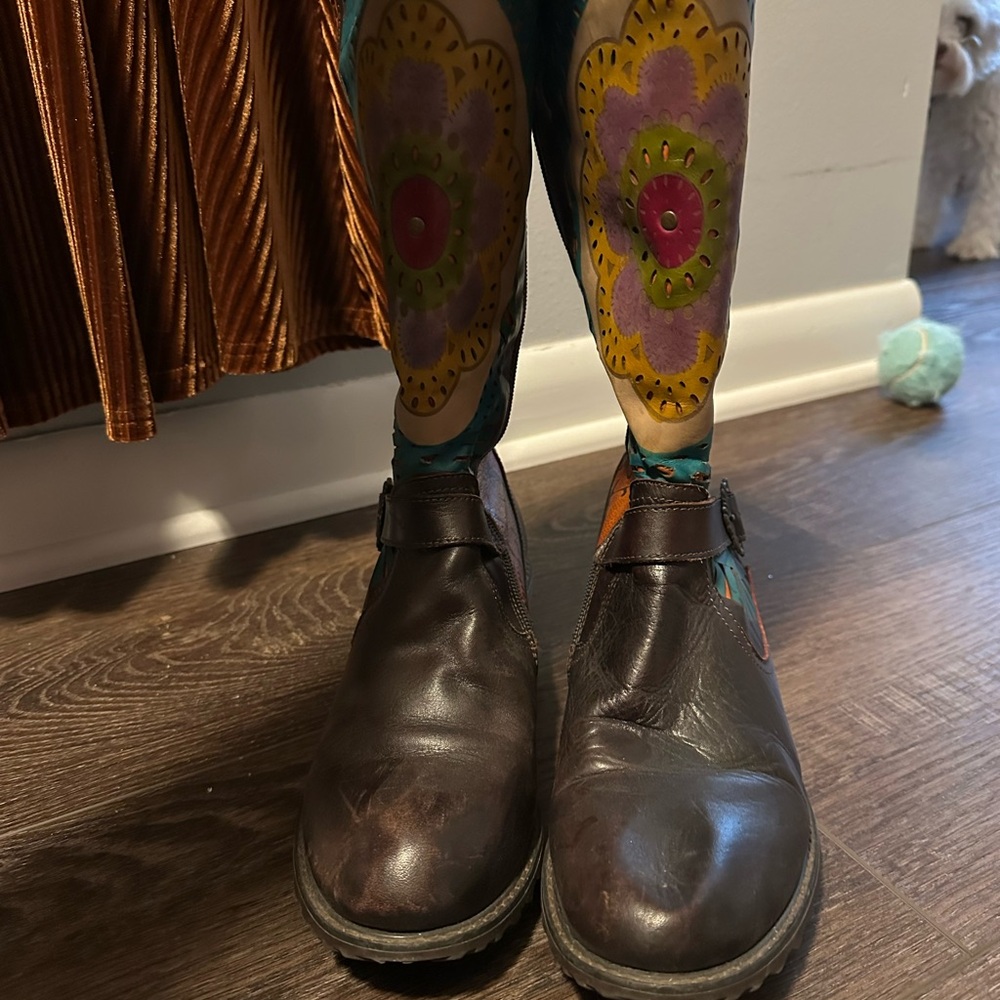 Colorful Floral Women's Boots - Picture 6 of 6